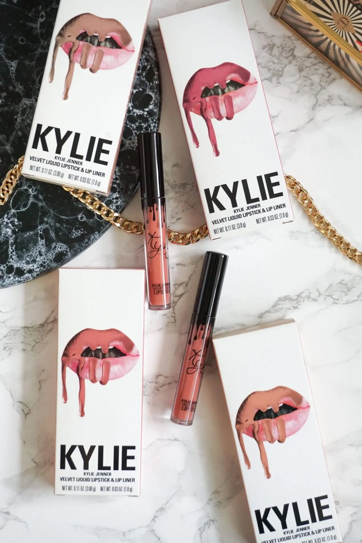 3 Velvet Liquid Lipsticks & 4 Velvet Lip Kits By Kylie Cosmetics Exciting  First Time Try-Out