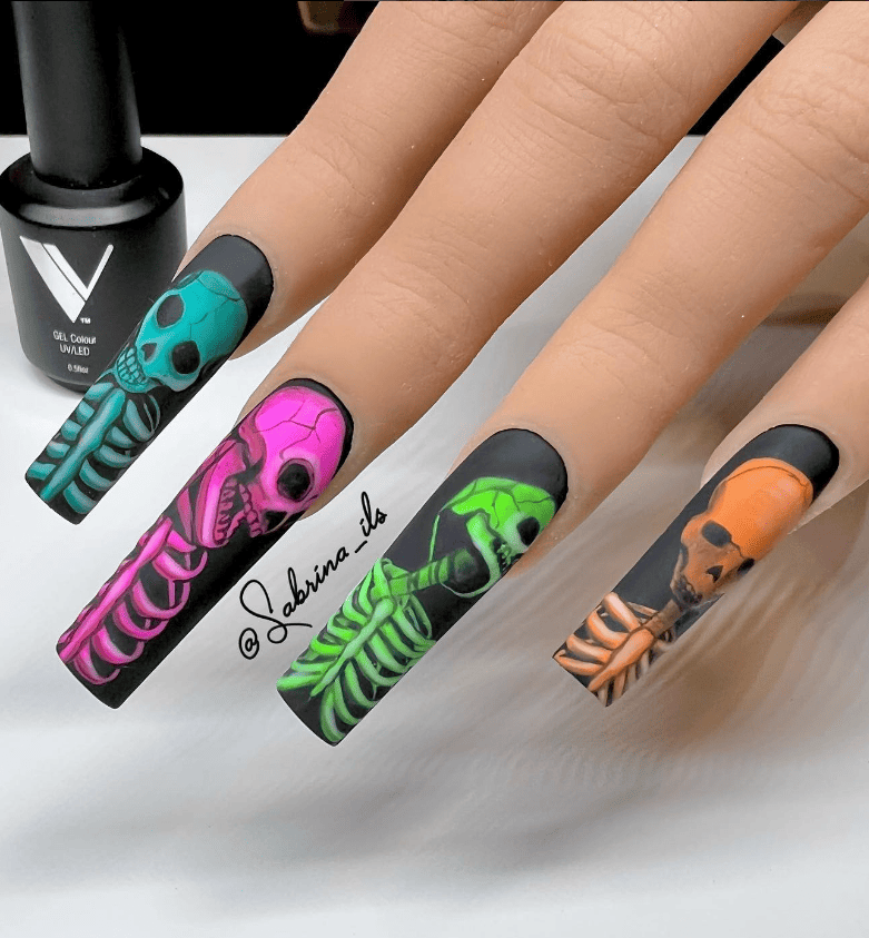 Colorful Halloween Nails