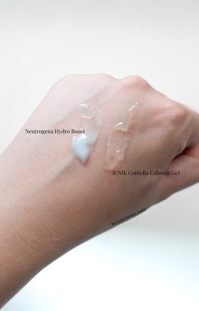 Neutrogena Hydro Boost Off Vs Iunik Centella Calming Gel Cream