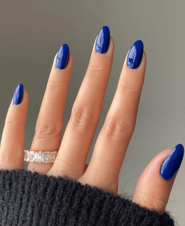 Navy Blue Winter Nails