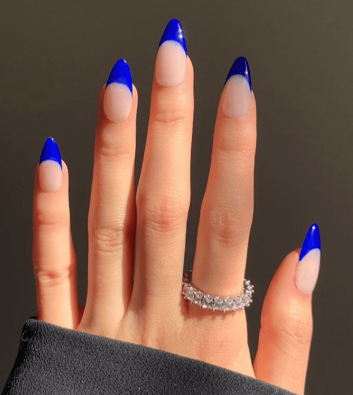Royal Blue French Tips