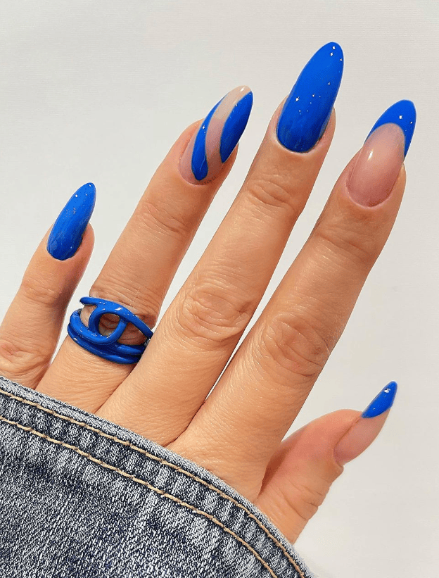 Royal Blue Winter Nails