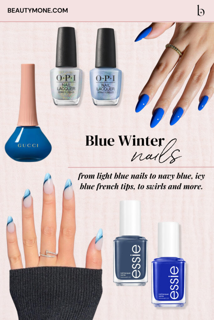 Trendy Blue Winter Nails