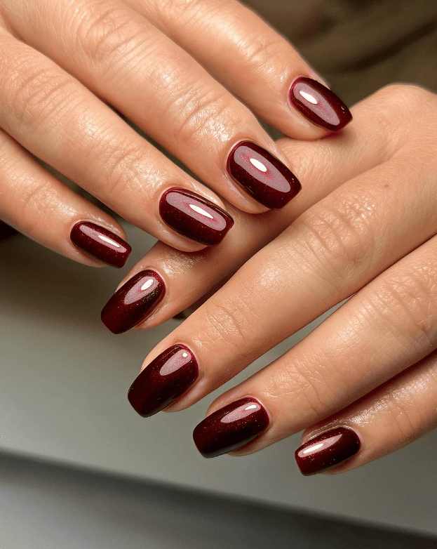 Burgundy Nails For Winter