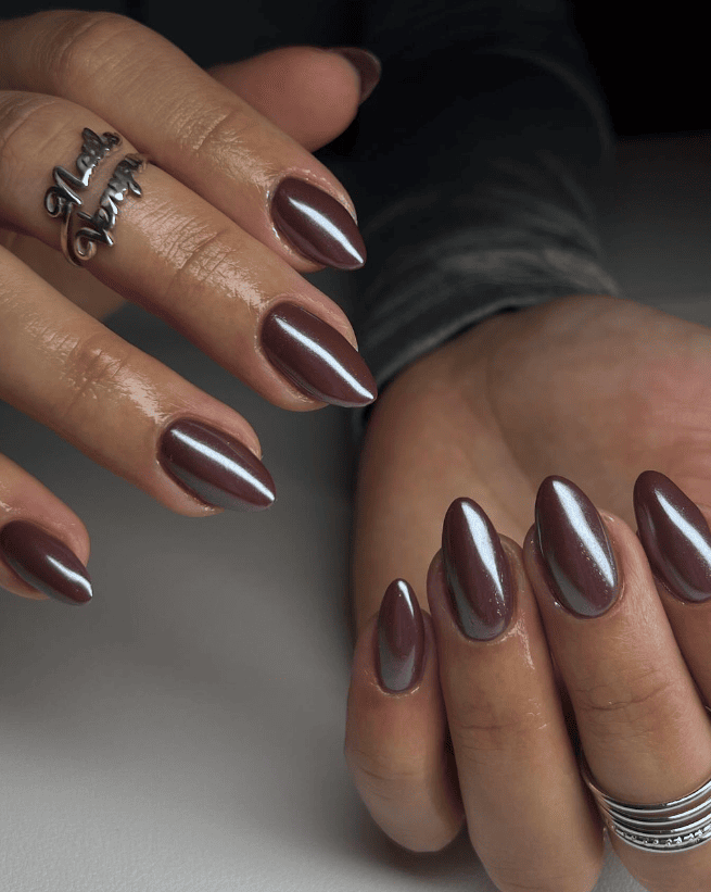 Chrome Nails For Fall
