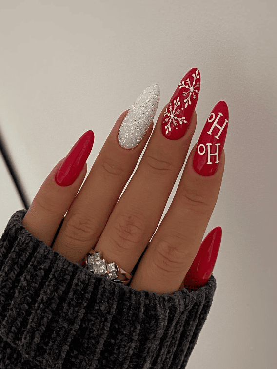 Red Christmas Nails