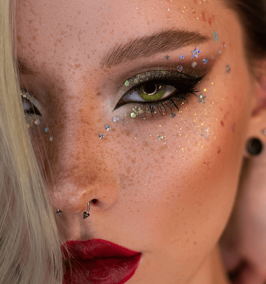 Colorful Glitter Shapes Eyeshadow