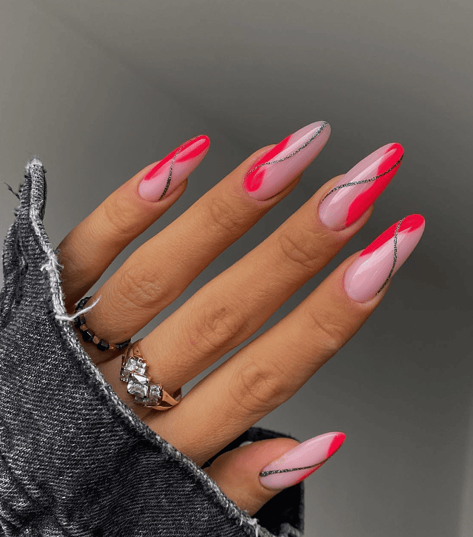 Simple Red Nail Art