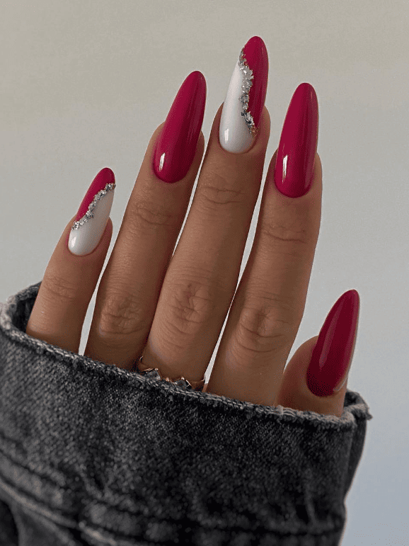 Red And White Nail Design