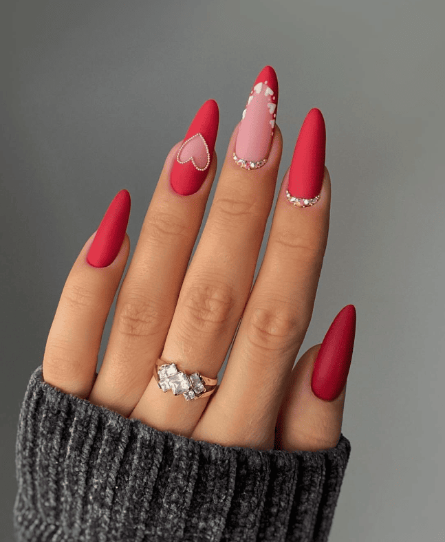Red Valentine's Day Nail Ideas