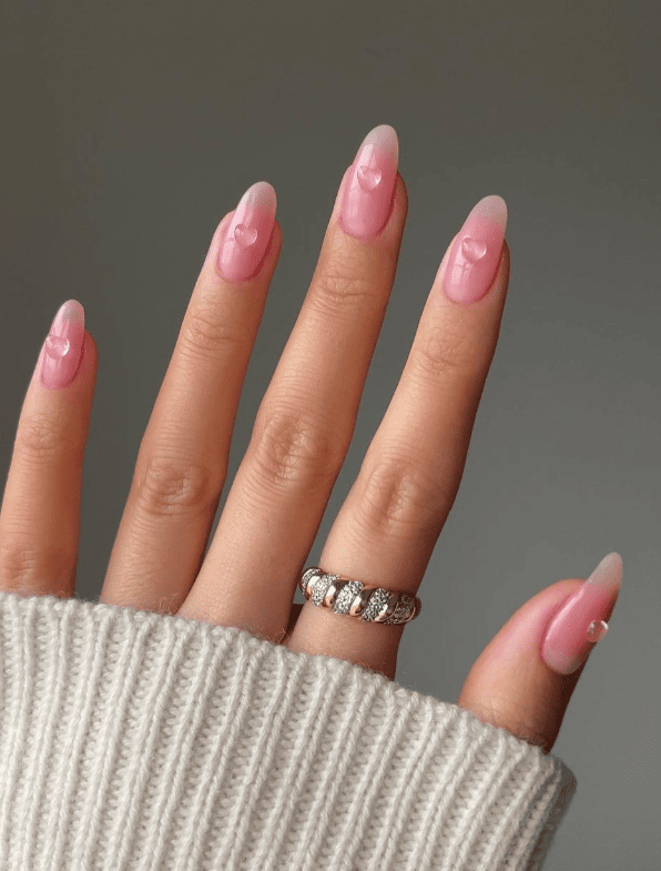 Simple Valentine's Day Gel Nails