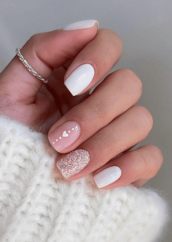 Simple Valentine's Day Nail Designs