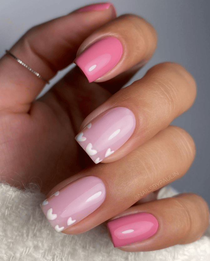Pink Valentine's Day Nails
