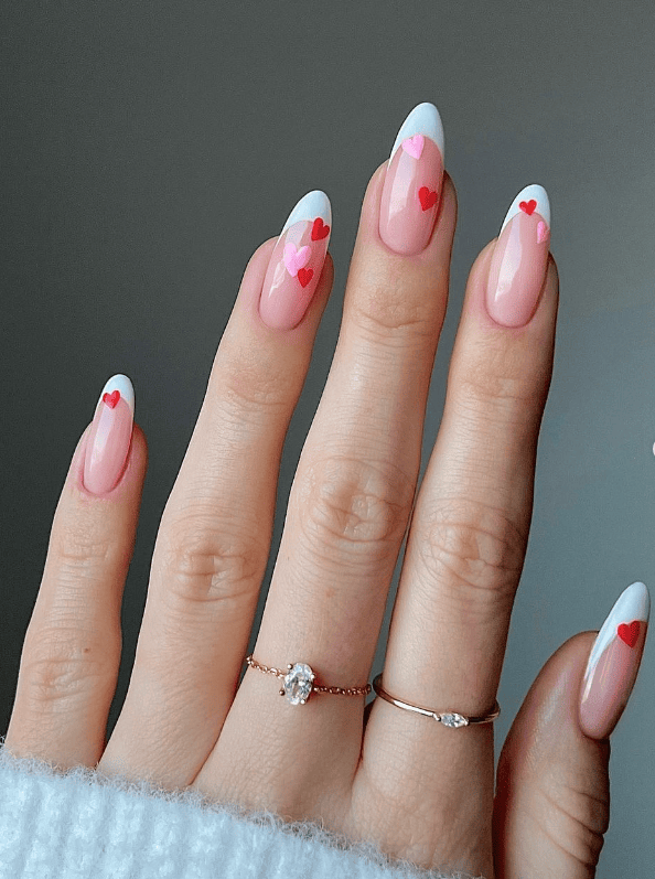 Pink And Red Valentine's Day Nail Ideas