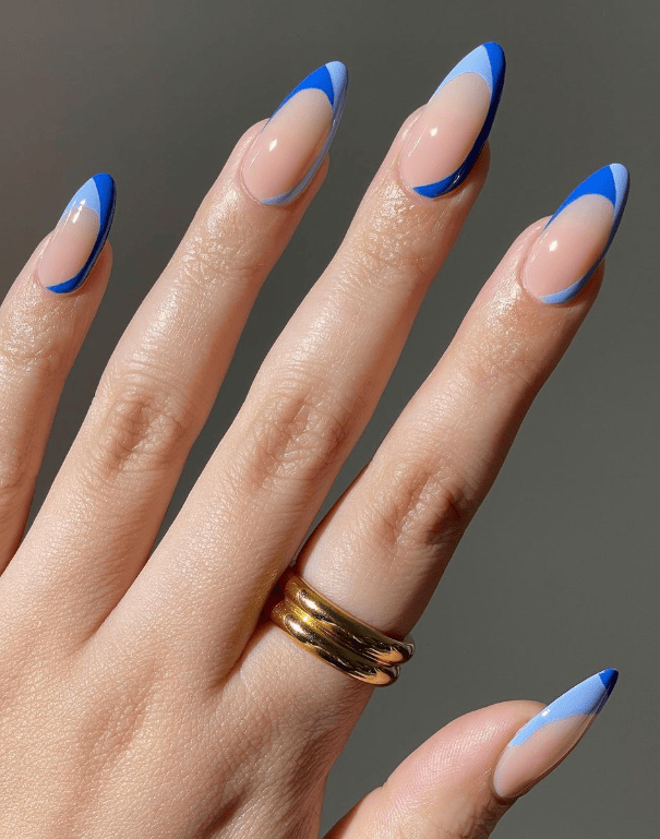 Blue French Tips