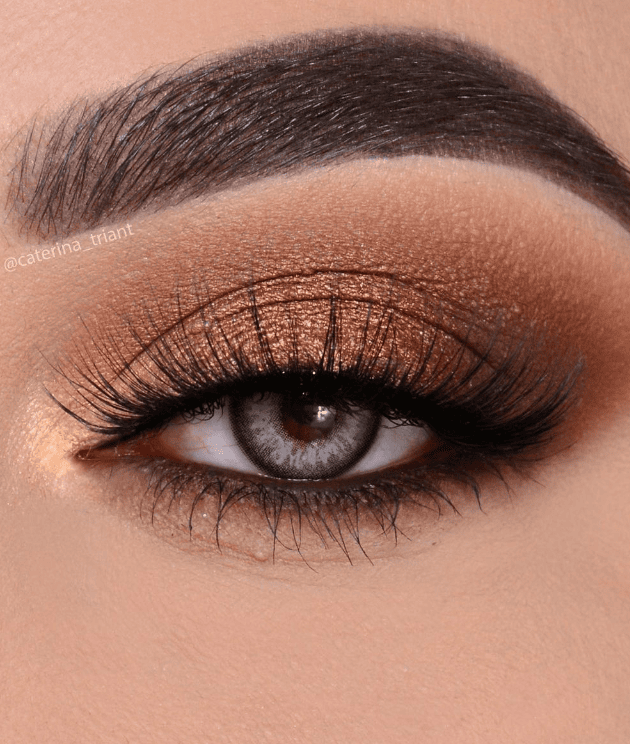 Shimmery Brown Eye Makeup