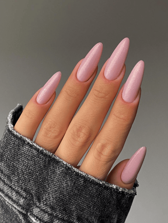 Pink Nail Ideas With Glitter