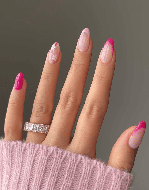 French Tip Pink Nail Ideas